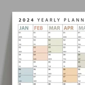 2026 Yıllık Planlayıcı Duvar Takvimi, Boho Renk Planlayıcı Takvim, 2026 Okul Takvimi - 3