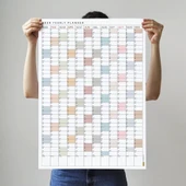 2026 Yıllık Planlayıcı Duvar Takvimi, Boho Renk Planlayıcı Takvim, 2026 Okul Takvimi - 2