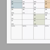 2026 Yıllık Planlayıcı Duvar Takvimi, Boho Renk Planlayıcı Takvim, 2026 Okul Takvimi - 4