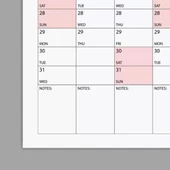 2026 Yıllık Planlayıcı Poster Takvim, Pembe Renk Planlayıcı Takvim, 2026 Okul Takvimi - 5