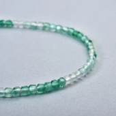 14 Ayar Altın Kaplama Doğal Gölgeli Yeşil Oniks Taşlı Minimal Gümüş Kolye - NGS00110 - 4