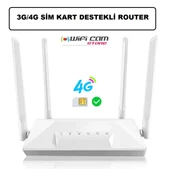 SIM Kart Destekli 4 Antenli Güçlü WiFi Router  3G 4G Desteği ile Her Yerde İnternet thumbnail 2