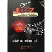 Jazz Kalın Yapraklı Ciltli Solfej Müzik Defteri Sol Anahtarsız Büyük Boy spiral telli - 1