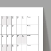 2026 Yıllık Planlayıcı Duvar Takvimi, Yatay Gri Renk Planlayıcı, 2026 Planlayıcı Takvim thumbnail 4