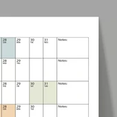 2026 Yıllık Planlayıcı Duvar Takvimi, Planlayıcı Takvim, Yatay Poster Planlayıcı Takvim thumbnail 4