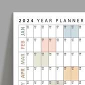 2026 Yıllık Planlayıcı Duvar Takvimi, Planlayıcı Takvim, Yatay Poster Planlayıcı Takvim thumbnail 3