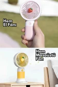 BGGTech Meyve Figürlü Mini Fan Şarjlı El Vantilatörü Taşınabilir Soğutucu - 4