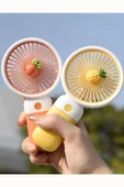 BGGTech Meyve Figürlü Mini Fan Şarjlı El Vantilatörü Taşınabilir Soğutucu - 5