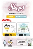 Sleepy Bio Natural ve Extra Günlük Ped Normal 40'lı ve Rosie hediye thumbnail 1