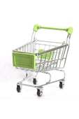 Mini Yeşil Sarı Kırmızı Mavi Alışveriş Sepeti Market Arabası 12*12 Cm - 1