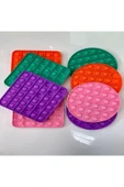 fresh in city 3 Adet Mini Pop It Kare-yuvarlak-sekizgen-kalp Popit Şekilli Duyusal Zihinsel Gelişim Stres - 2