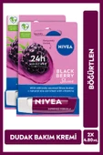 NIVEA Böğürtlen Dudak Bakım Kremi Ve Parlatıcı 4.8gr, Nemlendirici, Hafif Bordo Işıltı, X2 Adet - 1