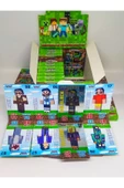 paraply Minecraft Full kutu 24 mini kutu Hologramlı Minecraft karakterli kartlar - 4