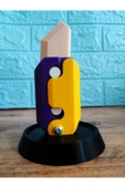 Tezgah3d Gravity Knife (STRES BIÇAĞI) Havuç Bıçak Kıpır Bıçak Farklı Renklerde Oyuncak/mor - 1