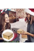 MyClean Boş Metal Teneke Gold Kare Hediye Mücevher Saklama Kutusu Şık Tasarım 6,5 X 4 CM - 1