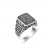 Selçuklu Motifli Desenli 925 Ayar Gümüş Yüzük thumbnail 3