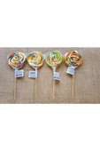 Tadiyus Sosyete Lolipop Şeker 20 Adet 22 gr ( /- 2 Gr) Rengarenk Karışık Meyve Aromalı Ahşap Saplı - 3