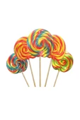 candy fox Çubuklu Lolipop Sosyete Şekeri Gökkuşağı 6 Adet - 1