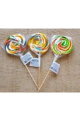 Tadiyus Sosyete Lolipop Şeker 20 Adet 22 gr ( /- 2 Gr) Rengarenk Karışık Meyve Aromalı Ahşap Saplı - 2
