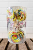 şekeyci Büyük Yuvarlak Çubuklu Lolipop 20gr Sosyete Şekeri 20'li Paket Renkli - 1