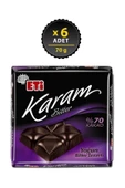 Eti Karam %70 Kakaolu Bitter Çikolata 70 g x 6 Adet - 1