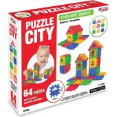 64 Parça Geçmeli Lego Puzzle City Puzle - 2