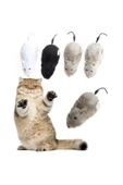 Zeki Karga Kurmalı Tüylü Fare Kedi Eğitim Oyuncağı Hareketli Peluş Oyuncak - 8