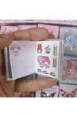 LRS STORE Sanrio Kawaii 3 Adet Mini Sulu Sticker Defteri 300+ Stickerlı Kuromi Melodi Defter - 4