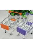 Masaüstü Kırtasiye Minyatür Market Alışveriş Arabası 12 Cm - 5