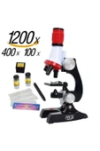 Science Time Science Kits For Kids Microscope Beginner Microscope Kit Led 100x, 400x, And 1200x - 1