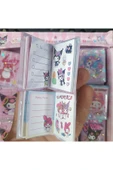 LRS STORE Sanrio Kawaii 3 Adet Mini Sulu Sticker Defteri 300+ Stickerlı Kuromi Melodi Defter - 3