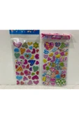 BONBON Kalpli Renkli 2'li Uzun Sticker Kabartmalı Mor New - 1