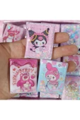 LRS STORE Sanrio Kawaii 3 Adet Mini Sulu Sticker Defteri 300+ Stickerlı Kuromi Melodi Defter - 1