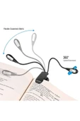 MEKAFİX Booklight Kıskaçlı Kitap Okuma Ders Çalışma Led Mandalli Pilli - 7