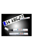 PAINT Oto Araç Plaka Yazı Düzeltme Rötuş Yazma Kalemi (SİYAH) 434045692 - 1
