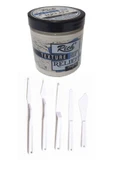 Rich Rölyef Pasta Texture 350 Gr Beyaz Spatula Plastik 5 Li Set - 1