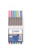Gıpta Fineliner Kalem 0.4 Mm Pvc Kutu 6 Renk - 1