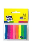 KRAF Film Index Şeffaf Plastik Ayraç 8 Renk X 25 Sayfa 8845 5'li Set - 1