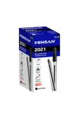 Pensan Tükenmez Kalem Üçgen Gövdeli Şeffaf Siyah 50 Li 2021 50'li Paket / thumbnail 2