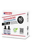 Edding 2'li Siyah Beyaz Tahta Kalemi Mürekkebi 2x100 ml tkm - 1