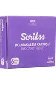 Scrikss Kartuş Dolma Kalem Kartuşu 6'lı Paket Mor - 1