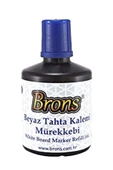 Brons Beyaz Tahta Kalemi Mürekkebi 100 Cc Mavi Br-354-6 Adet tkm thumbnail 2