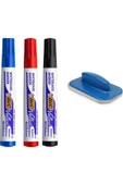 Bic Velleda Beyaz Tahta Kalemi 1 Siyah 1 Kırmızı 1 Mavi+silgi thumbnail 3
