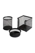Bigpoint Lotte Metal Perfore 3`lü Set Siyah Fx - 1