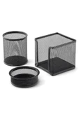 Bigpoint Metal Perfore 3'lü Set Siyah - 1