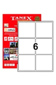 Tanex Lazer Etiket Tw-2006 99.1*93.1mm 100 Lü.. - 1