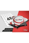 Herboy Hb-1348 35mmx35mm Beyaz Lazer Etiket - 1