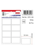 Tanex Beyaz Etiket Ölçü : 52×34 Mm Ofc-120 - 1