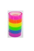 TGB Neon Renkli Şeffaf Bant Gökkuşağı 6 Lı 12mm*10y - 1