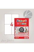 lazeretiket 105 x 148,5 mm.Düz Kesim A4 Stıcker Lazer Etiket - 1